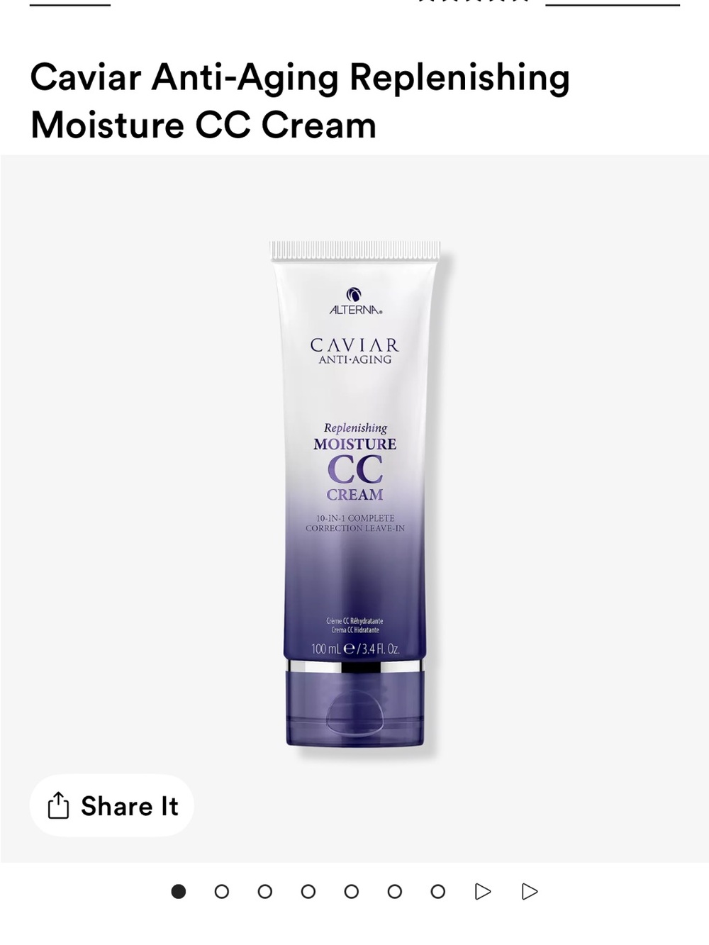 Alterna Caviar replenishing moisture CC cream